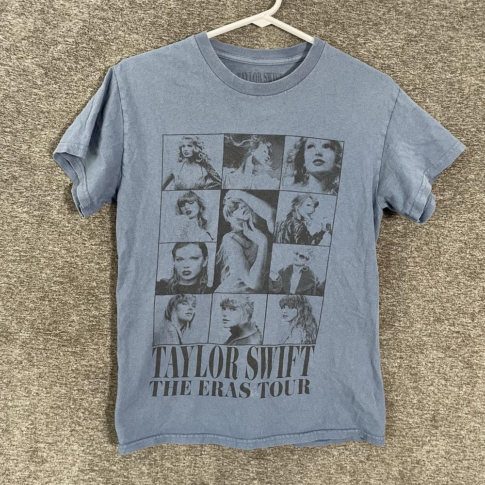 Taylor Swift The Eras Tour Shirt Small Blue Graphic T-Shirt Tee 2023 2024